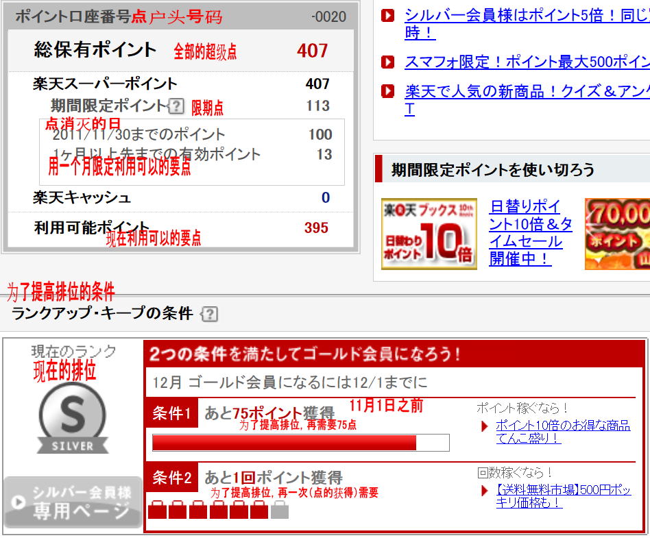 Rakuten Point club in English support